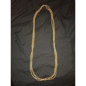 Coach 3 strand gold long necklace